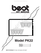 Broan best PK22 Mode D'emploi