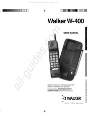 Walker W-400 Mode D'emploi