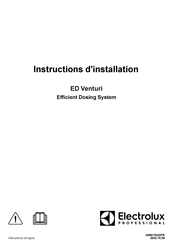 Electrolux Professional ED Venturi Instructions D'installation