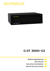 Geutebruck G-ST 3000+ G3 Instructions D'utilisation