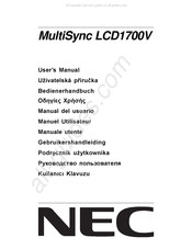 NEC MultiSync LCD1700V Manuel Utilisateur