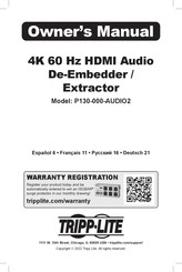 Tripp-Lite P130-000-AUDIO2 Manuel De L'utilisateur