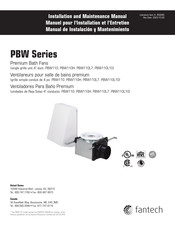 Fantech PBW110L10 Manuel Pour L'installation Et L'entretien