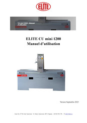 Elite CU mini 1200 Manuel D'utilisation