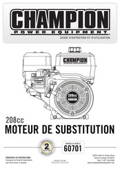 Champion Power Equipment 60701 Guide D'entretien Et D'utilisation