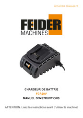 FEIDER Machines FCR20V Manuel D'instructions