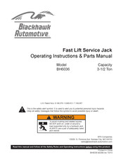 SFA Blackhawk Automotive BH6036 Manuel Des Consignes D'utilisation Et Des Pièces