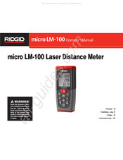 RIDGID micro LM-100 Mode D'emploi
