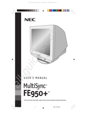 NEC MultiSync FE950+ Mode D'emploi