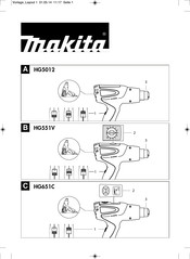 Makita HG551V Notice D'utilisation