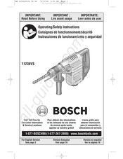 Bosch 11236VS Consignes De Fonctionnement/Sécurité