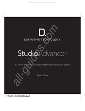 Definitive Technology StudioAdvance Guide D'installation