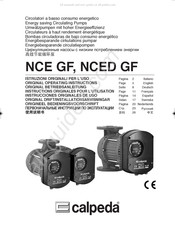 Calpeda NCED GF Instructions Originales Pour L'utilisation