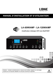 LONE Audio LA-60WIAMP Manuel D'installation Et D'utilisation