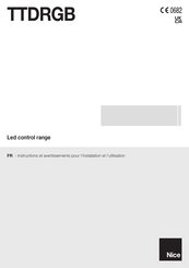 Nice TTDRGB Instructions Et Avertissements Pour L'installation Et L'utilisation