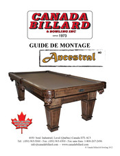 CANADA BILLARD & BOWLING INC Ancestral Guide De Montage