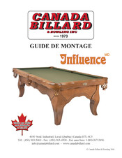 CANADA BILLARD & BOWLING INC Influence Guide De Montage