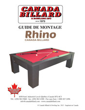 CANADA BILLARD & BOWLING INC Rhino Guide De Montage