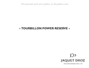 Jaquet Droz JD3 Instructions D'utilisation