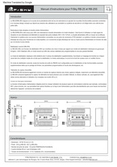 FrSky RB-25 Manuel D'instructions