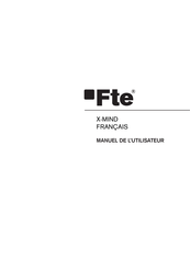 FTE X-MIND Manuel De L'utilisateur