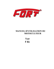 Fort F 41 Manuel D'utilisation
