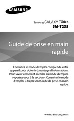 Samsung SM-T235 Guide De Prise En Main Rapide