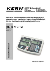 KERN KFS-TM Notice D'utilisation Et D'installation
