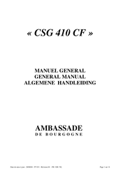 Ambassade de Bourgogne CSG 410 CF Manuel General