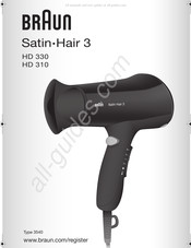 Braun Satin-Hair 3 HD 330 Mode D'emploi