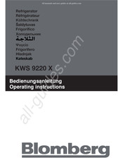 Blomberg KWS 9220 X Mode D'emploi