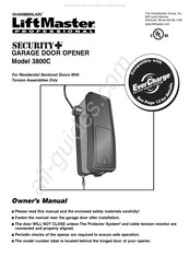 Chamberlain LiftMaster PROFESSIONAL SECURITY+ 3800C Mode D'emploi