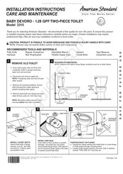 American Standard 2315 Instructions D'installation