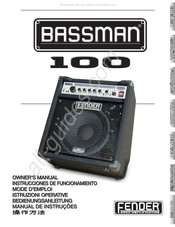 Fender Bassman 100 Mode D'emploi