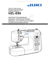 JUKI HZL-E80 Manuel D'instructions