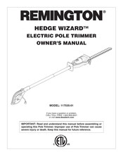Remington HEDGE WIZARD 117535-01 Manuel Du Propriétaire