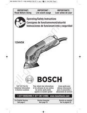 Bosch 1294VSK Consignes De Fonctionnement/Sécurité