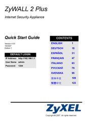 Zyxel ZyWALL 2 Plus Guide De Démarrage Rapide
