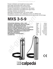 Calpeda MXS 5 Instructions Originales Pour L'utilisation
