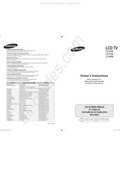 Samsung LE32R8 Instructions Du Propriétaire