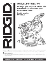 Ridgid MS1290LZ Manuel D'utilisation