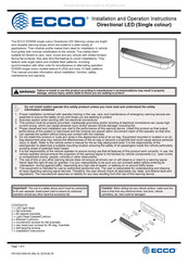 Ecco ED5050 Instructions D'installation Et De Fonctionnement