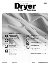 Maytag CD-3 Guide D'utilisation Et D'entretien