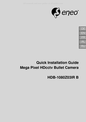 Eneo HDB-1080Z03IR B Guide D'installation Rapide