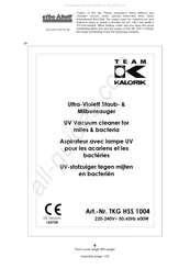 EFBE-SCHOTT TKG HSS 1004 Mode D'emploi