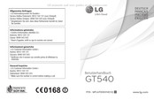 Lg GT540 Manuel D'instructions