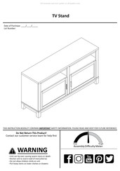 Ameriwood HOME 1753196COM Instructions De Montage