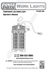 POWER SMITH WORK LIGHTS PTLK52-200 Manuel D'utilisation