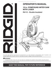 Ridgid R4112 Manuel D'utilisation