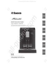 Philips Saeco Minuto HD8761 Guide D'instructions Rapide